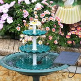 Solar Bird Bath Water Fountain Detachable DIY Water
