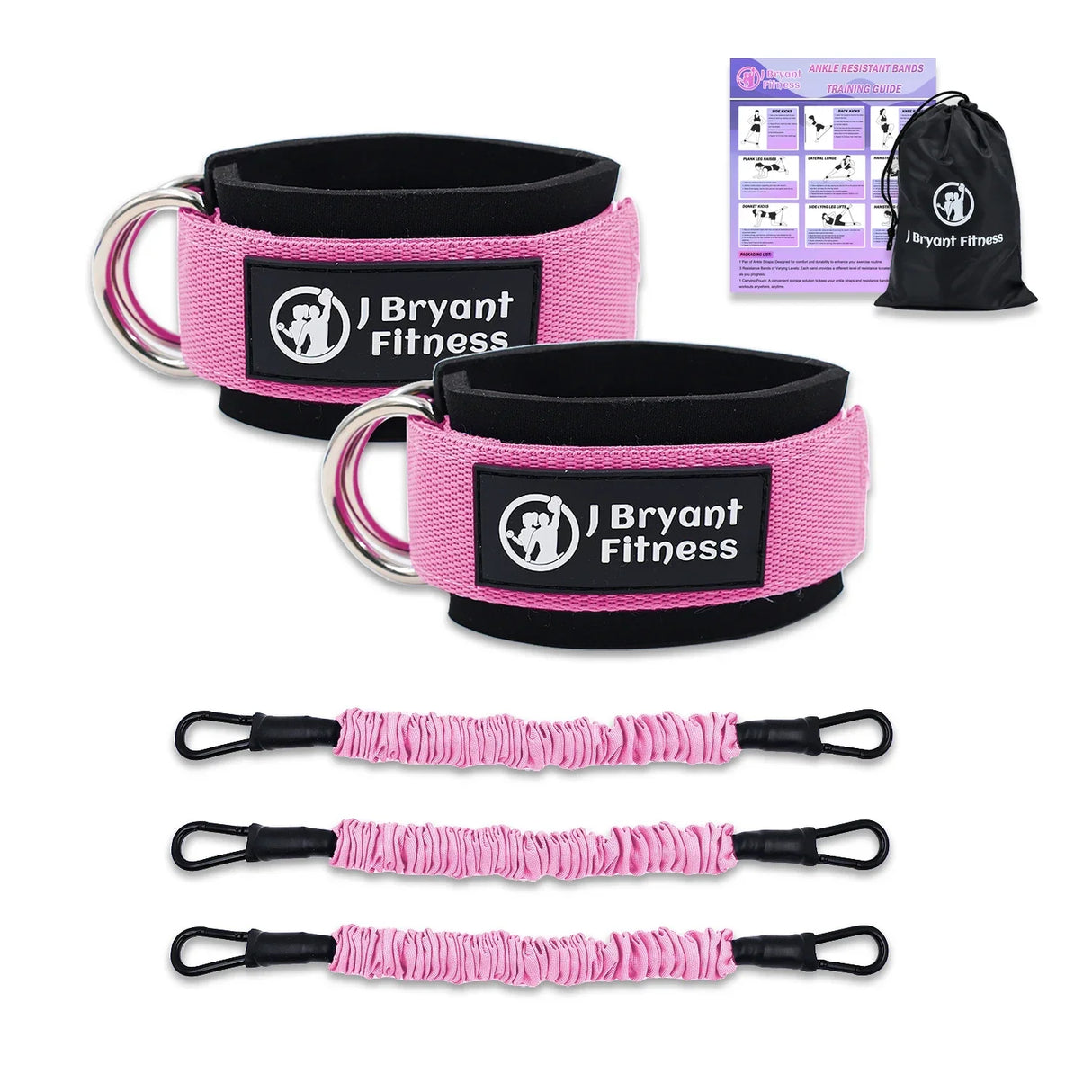 Ankle Resistance Bands with Cuffs Set 60LB 3