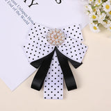 Korean Bow Tie Brooch Women's College Style Bank