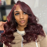 13x6 Body Wave 99j burgundy 13x4 Lace Front