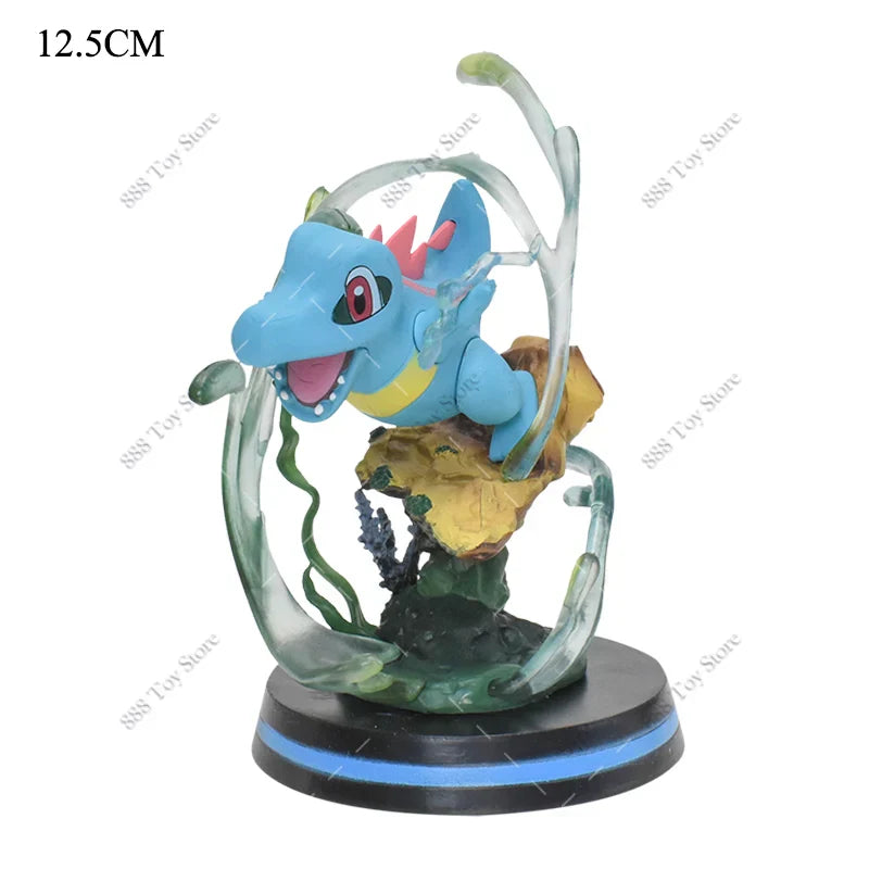 Anime Pokemon Figure Charizard Squirtle Bulbasaur Vulpix Scenes