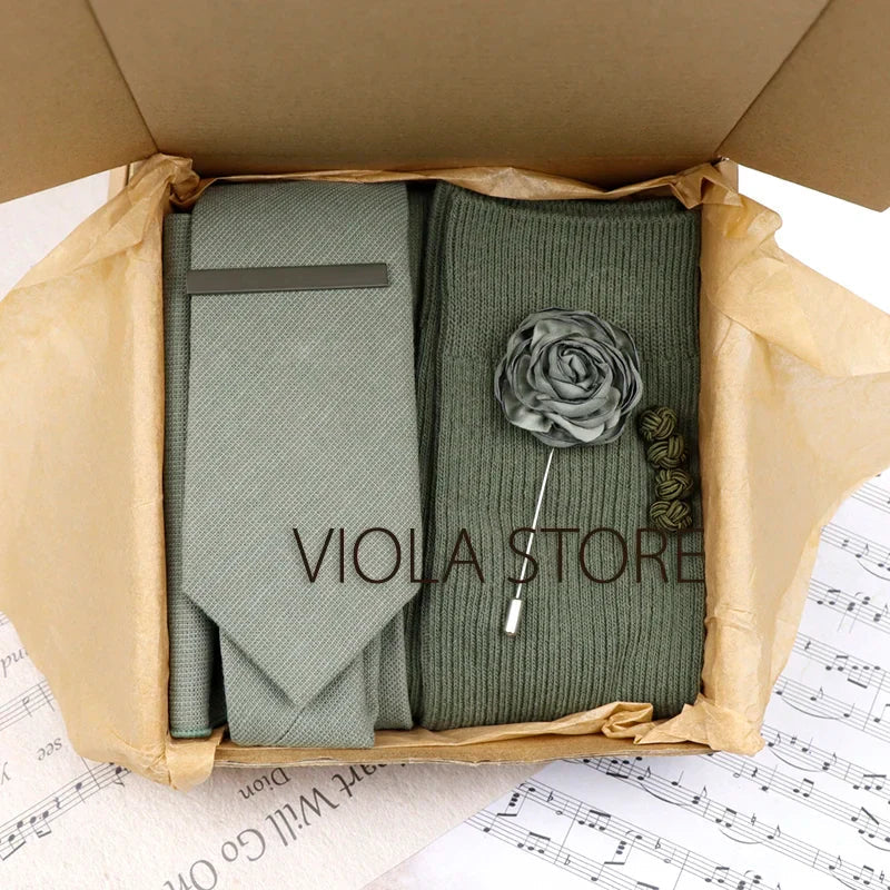 Viola Design 5PCS Gift Box Solid Cotton Sock