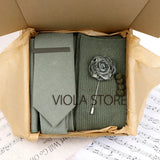 Viola Design 5PCS Gift Box Solid Cotton Sock