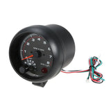 Universal 0-8000 RPM Black Tachometer Gauge with Interior Light for Car Modification