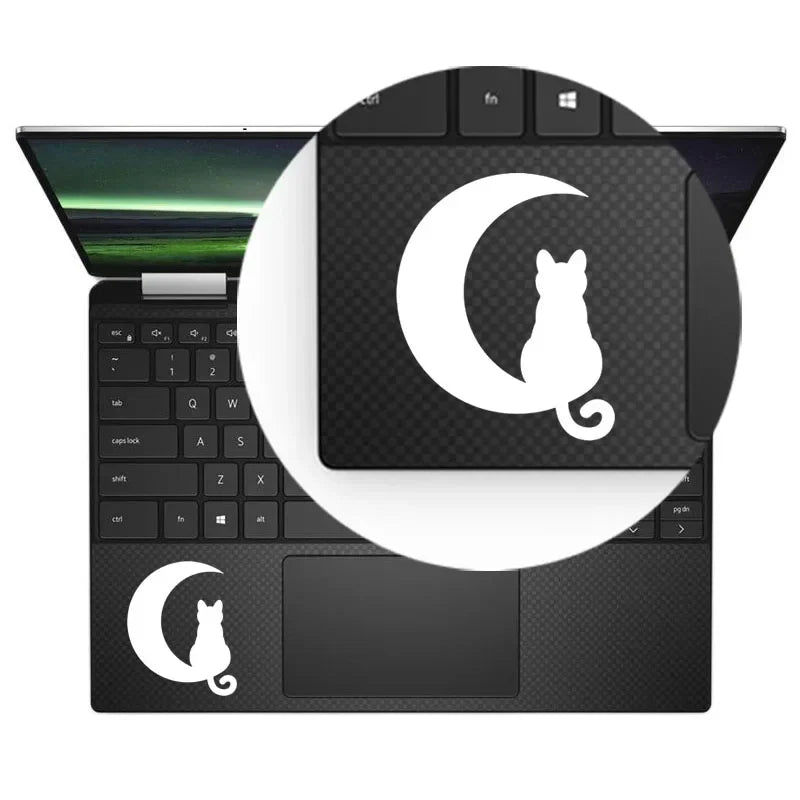 Moon Cat Creative Vinyl Trackpad Decal Laptop Sticker