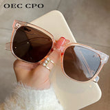 OEC CPO Square Goggles Sunglasses Women Fashion Oversized