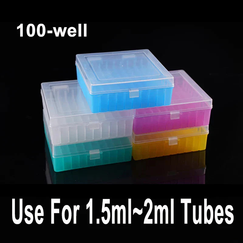 100 Holes Laboratory Plastic Tube Box Rack Use