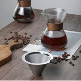 Striped Coffee Pot Hand Brewed Glass Coffee Sharing