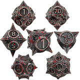 7pcs Solid Metal Dice Beautiful and Finely Crafted