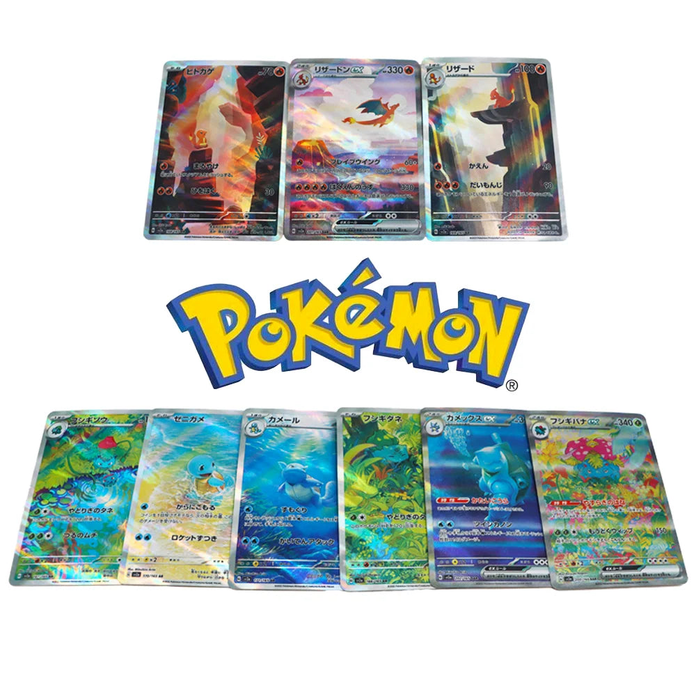 9PCS Pokémon Card Collection with Charizard & More