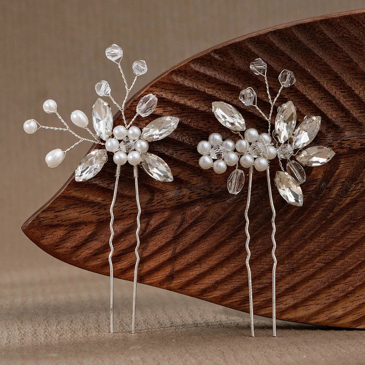 Bride Hairpins Wedding Hair Accessories Trendy Crystal U-shaped