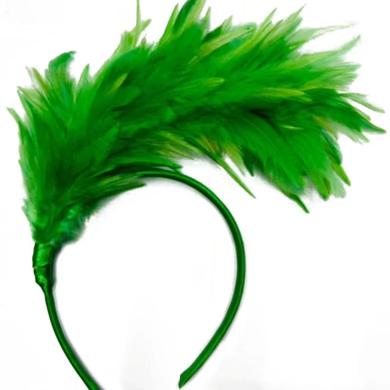 Feather Headband 1920s Mardi Gras Headband Flapper Feather