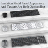 Wireless Bluetooth Keyboard Three-mode Silent Full-size Keyboard and