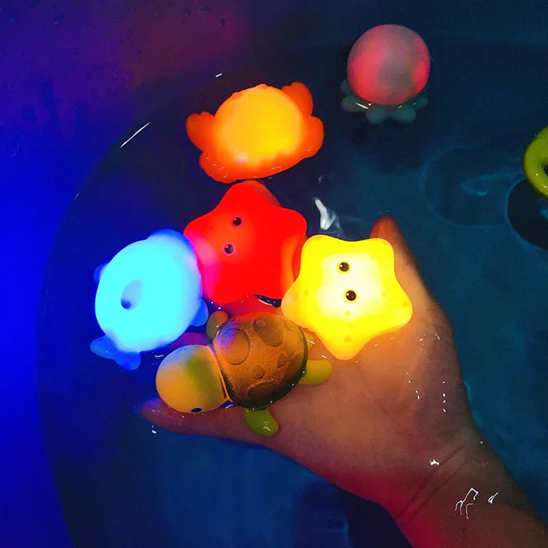 Baby Cute Animals Bath Toy Swimming Water LED