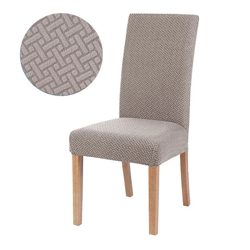 Elastic Dining Room Chair Cover Stretch Thick Jacquard