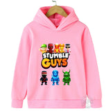 Kids Anime Stumble Guys Hooded Sweatshirts Long Sleeve