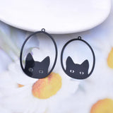 30pcs AD3485 Filigree ovalshaped Eyes Of Cat Charms