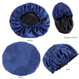 New Adjustable Double Layer Satin Bonnet Nightcap Round