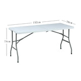 Plastic Folding Table and Chair, Rectangular Strip, Plastic