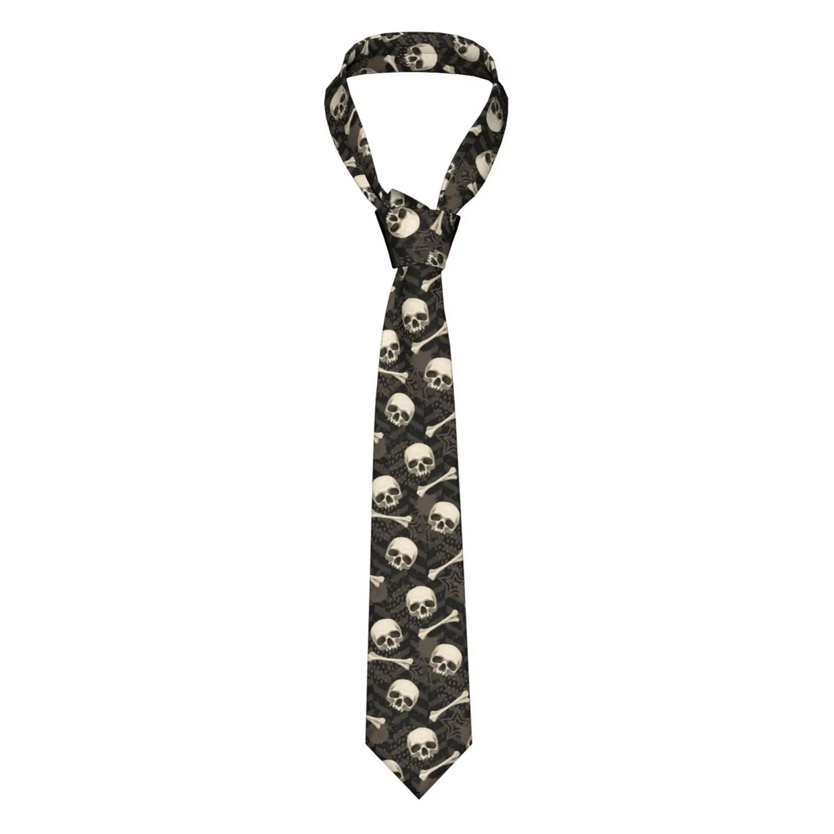 Mens Tie Classic Skinny Haloween Scary Skull Neckties