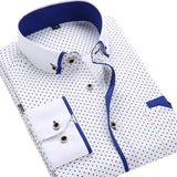 White Big Size 5XL Men Dress Shirt 2024