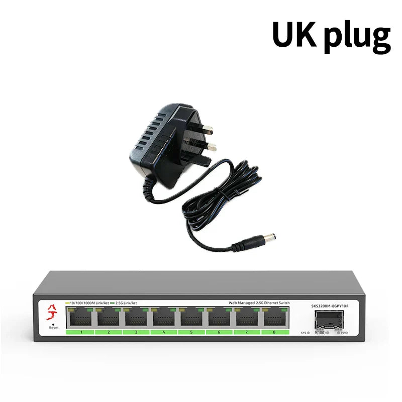 2.5g Switch 100/1000/2500Mbps RJ45 8 Ports 10Gbps SFP+