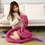 80/170/240cm Simulated Colorful Cobra Plush Toy Stuffed Animals