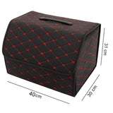 Folding Leather Car Trunk Storage Box Waterproof Cargo