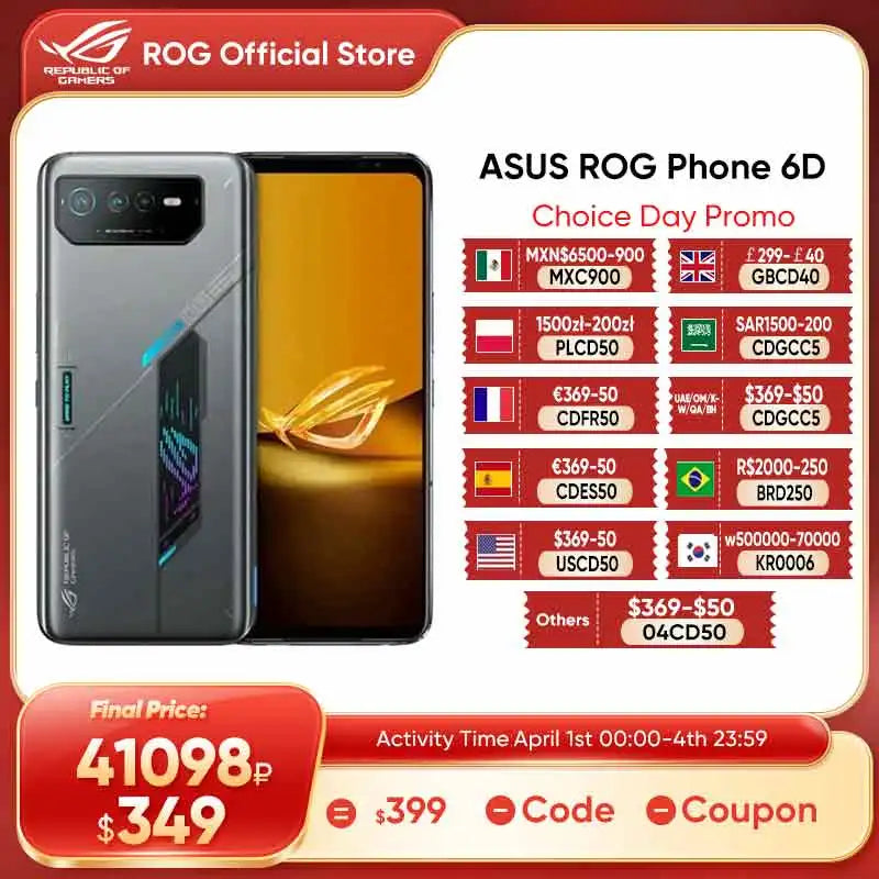 ASUS ROG 6D/6D Ultimate Smartphone MediaTek Dimensity 9000+