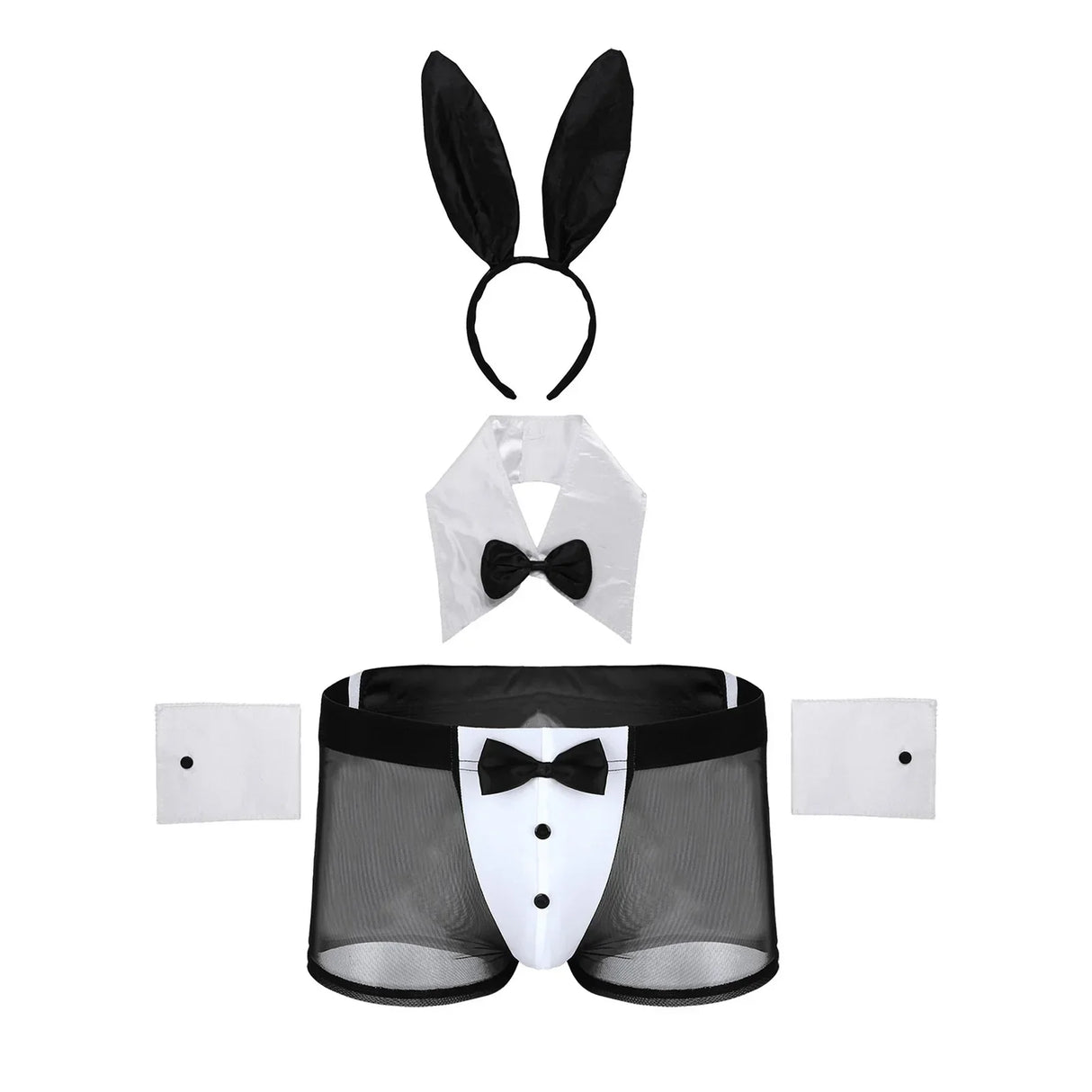 Mens Waiter Tuxedo Lingerie Sexy Cosplay Costume Role