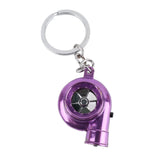 LED Mini Turbo Sound Turbocharger Keychain Spinning Turbine