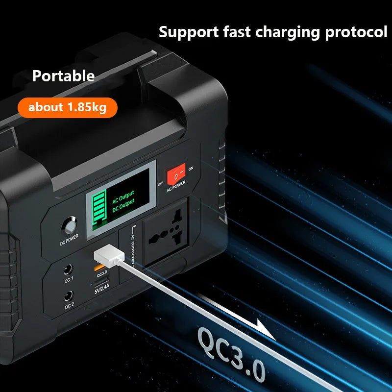 200W Solar Generator Solar Battery Charger 220V 110V