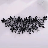 Wedding Rhinestone Red Jewelry Hairstyles Headpiece Black Headdress