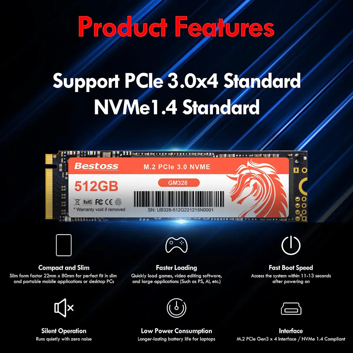 Bestoss Nvme M2 Ssd 1tb Notebook Ssd Nvme