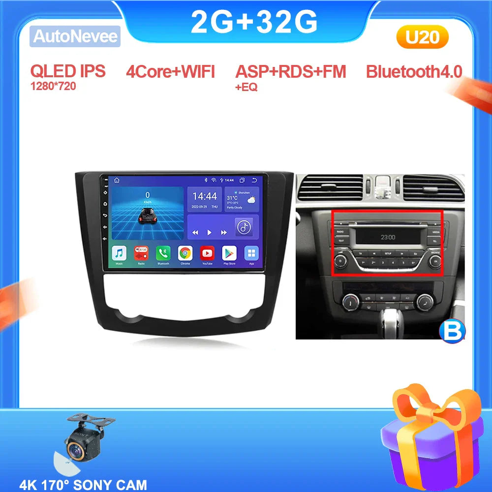 9" CarPlay Android Radio for Renault Kadjar (2015-2019)