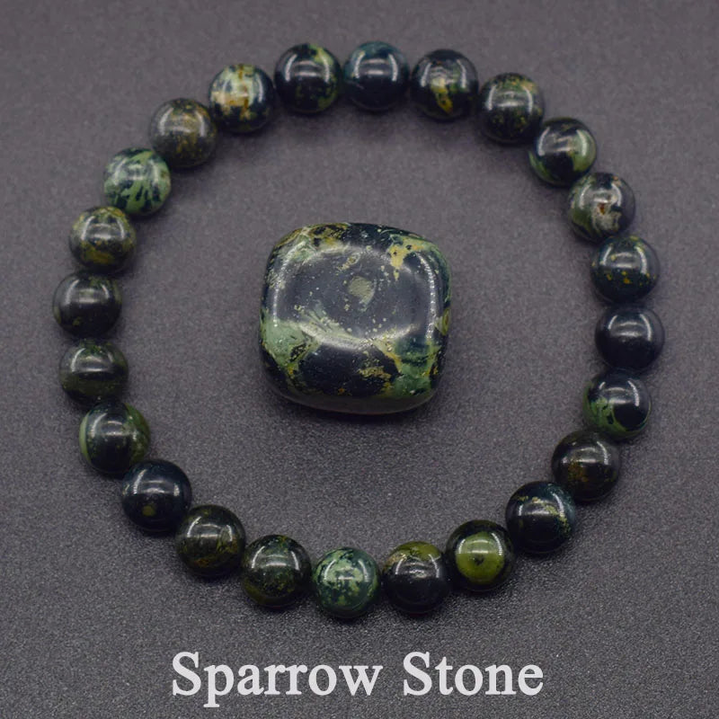 Real Natural Labradorite Stone Bead Bracelet Men Women