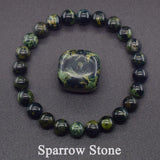 Real Natural Labradorite Stone Bead Bracelet Men Women