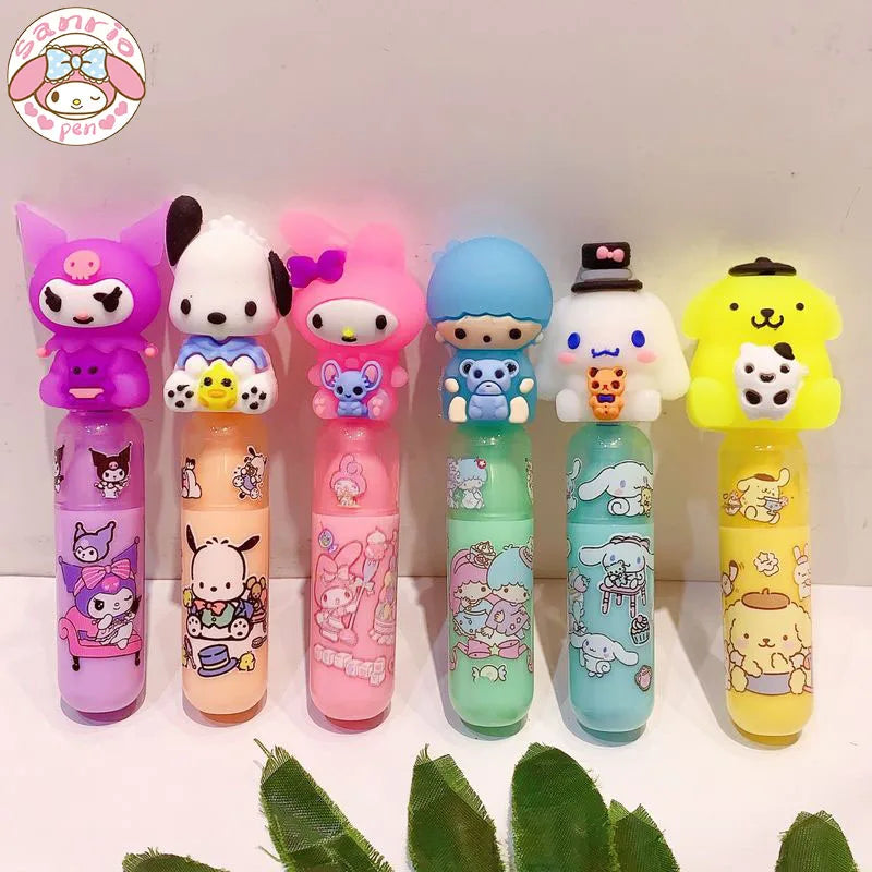 Sanrio 18/36pcs Multi-color Marker Cute Cartoon Mini Fluorescent
