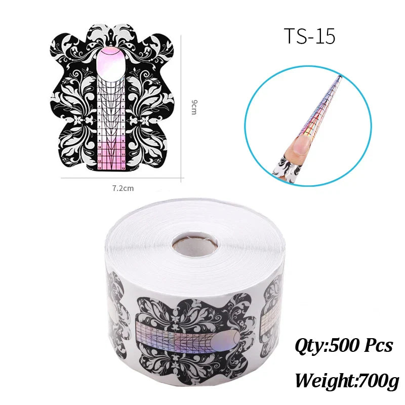 500Pcs Nail Form Nail Paper Holder Tools Forms