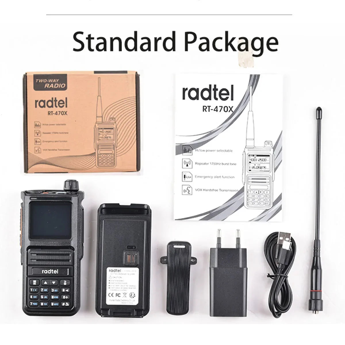 Radtel RT-470X Multi-bands Ham Walkie-Talkies 256CH Air Band