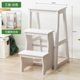 Solid Pine Wood High Stools Kitchen Multifunctional Step