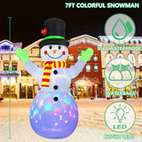 2.2M Christmas Snowman Inflatable Model Rotate LED Light