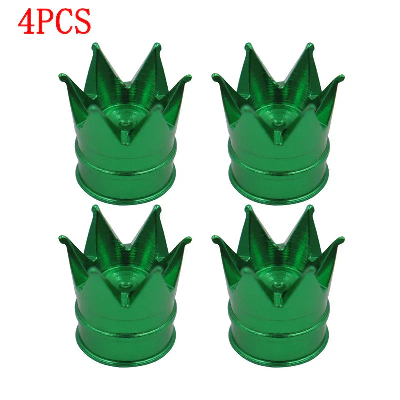 14PCS Creative Crown Aluminum Car Wheel Tyre Tire