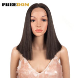 FREEDOM Synthetic Lace Wig Short Bob Straight Middle
