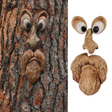 Funny Old Man Tree Face Sculpture Resin Ornament