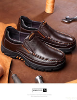 Genuine Leather Shoes Men Loafers Soft Cow Leather