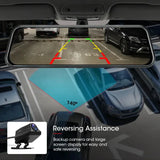 4K Front and Rear Camera Mirror GPS Car