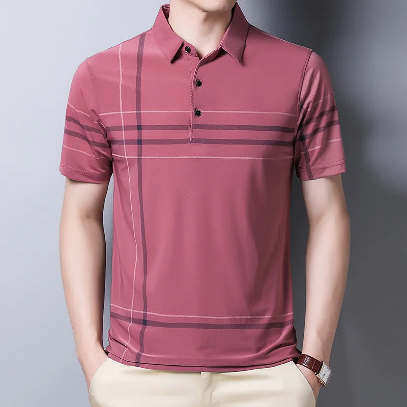 Summer Men's Polo Shirts With Short Sleeve Business
