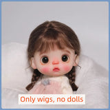 Doll Wig Bangs Ponytail Curly Soft Mohair Wig