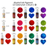 24Colors 10ml Alcohol Ink Set for AB Epoxy